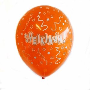 Oranžinis balionas Sveikinam