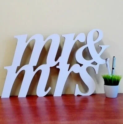 Pastatoma dekoracija „Mr&Mrs“