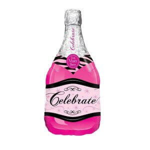 Folinis rožinis balionas butelis