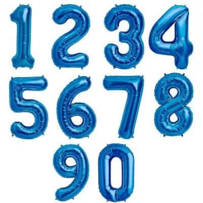Helium foil numbers balloons