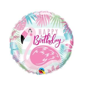 Foil helium balloon pink flamingo