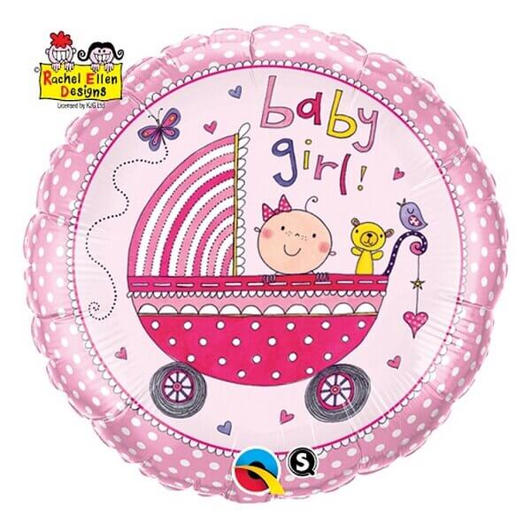 Розовый гелиевый шарик для маленькой девочки
