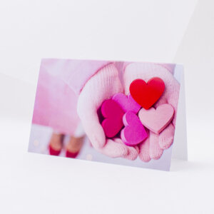 Postcard with hearts for different occasions