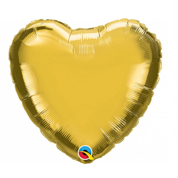 Širdelės formos auksinis folinis balionas
