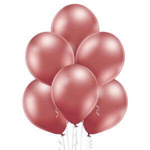 Rožinio aukso chrominis helio balionas gimtadienio šventei