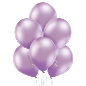 Violetinis chrominis helio balionas gimtadienio šventei