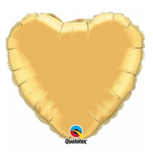 Širdelės formos auksinis matinis folinis balionas