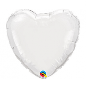 Širdelės formos baltas folinis balionas