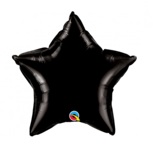 Žvaigžutės formos juodas folinis balionas