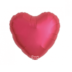 Širdelės formos raudonas matinis folinis balionas