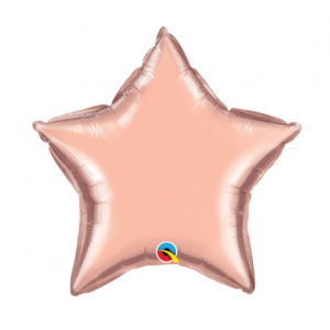 Žvaigžutės formos rožinio aukso folinis balionas