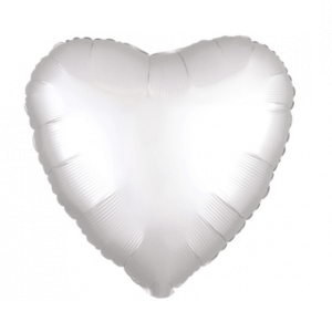 Širdelės formos sidabrinis matinis folinis balionas