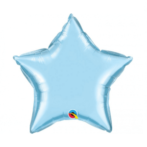 Žvaigžutės formos žydros spalvos folinis balionas