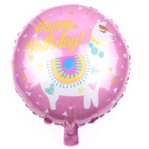 Folinis helio balionas „Rožinė lama"