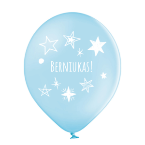 Žydras guminis helio balionas „Berniukas"