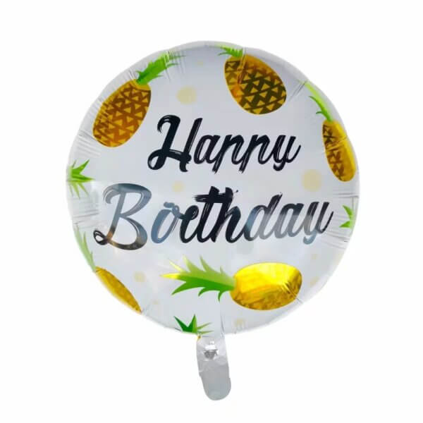Folinis gimtadienio balionas „Auksiniai ananasai"