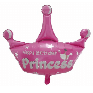 Folinis helio balionas „Rožinė princesės karūna"