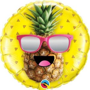 Folinis helio balionas „Linksmasis ananasas"