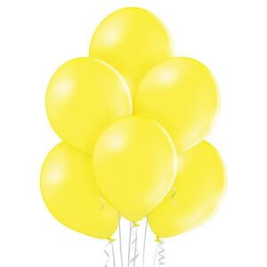 Geltonas guminis helio balionas