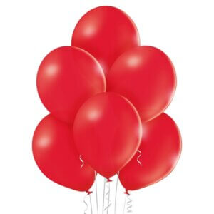 Raudonas guminis helio balionas
