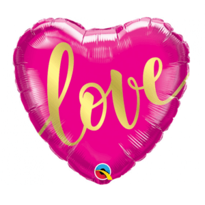 Rožinis helio balionas „Love"