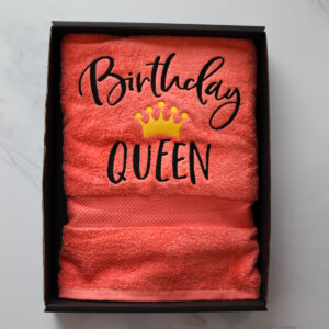 Dovana moterims gimtadienio proga rankšluostis birthday queen