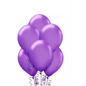 Violetinis guminis helio balionas