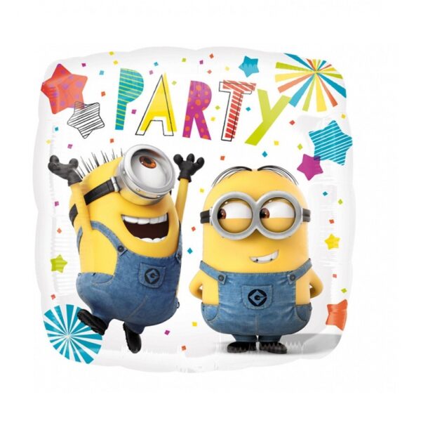 Nuotaikingas folinis balionas su užrašu ir Minionais