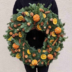 Dvipusis Kalėdinis vainikas „Žiemos Aromatų Vainikas“